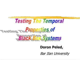 Doron Peled, Bar Ilan University