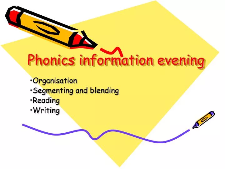 phonics information evening