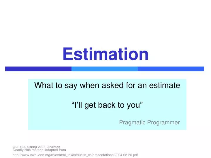 estimation