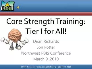Core Strength Training: Tier I for All!