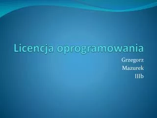 licencja oprogramowania