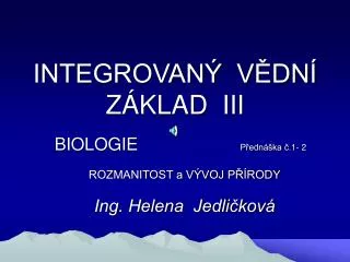 integrovan v dn z klad iii