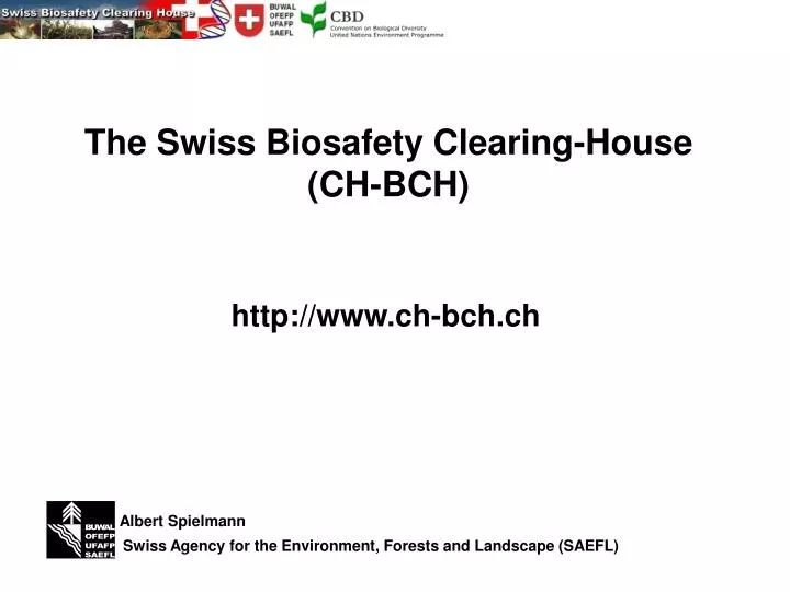 the swiss biosafety clearing house ch bch