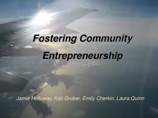 Fostering Community Entrepreneurship