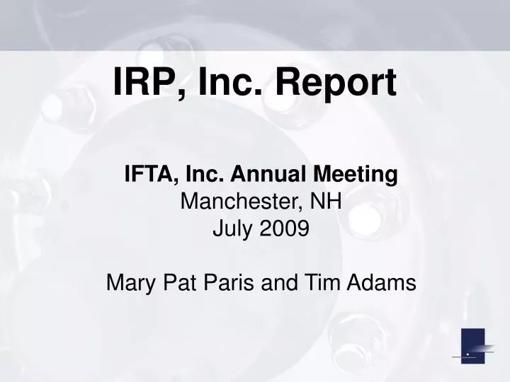 irp inc report