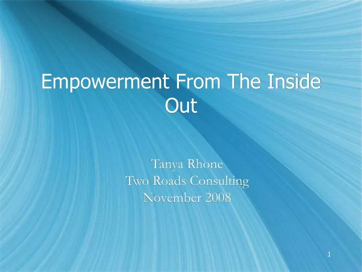 empowerment from the inside out