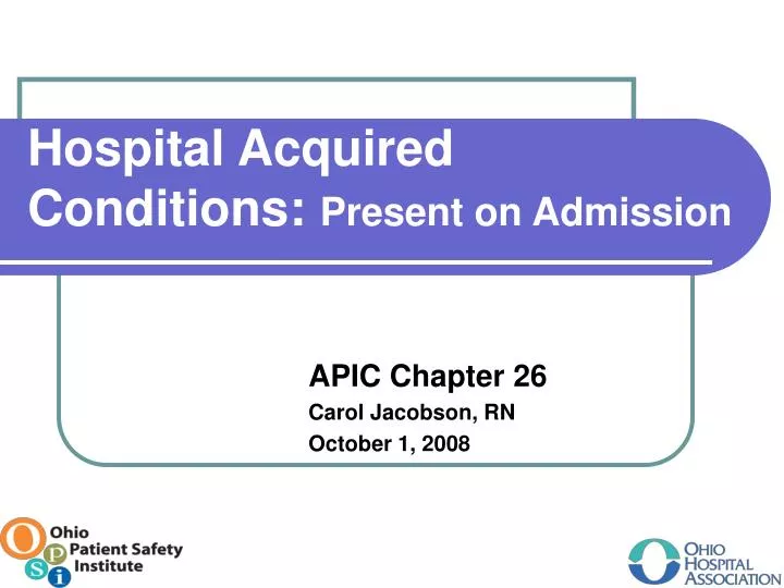 hospital acquired conditions present on admission