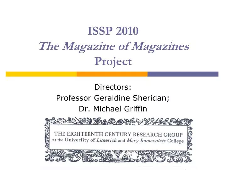 issp 2010 the magazine of magazines project