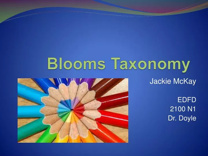 blooms taxonomy