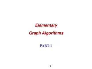 Elementary Graph Algorithms