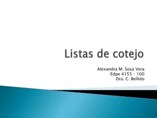 listas de cotejo