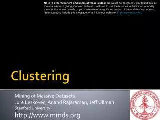 Clustering