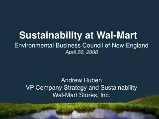 Sustainability at Wal-Mart