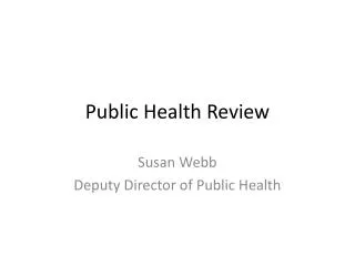 Public Health Review