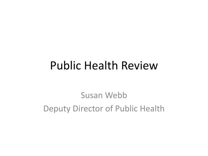 public health review