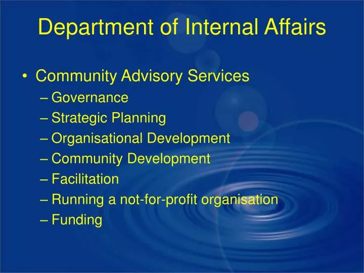 department of internal affairs