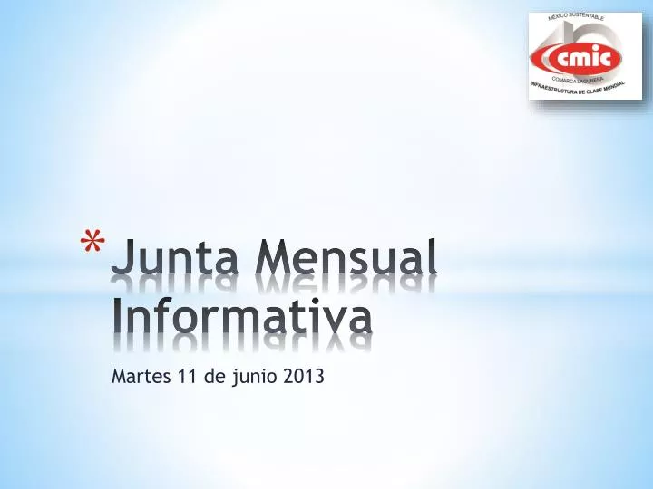 junta mensual informativa