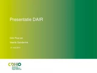presentatie dair