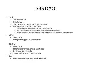 sbs daq