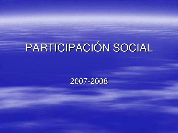 participaci n social