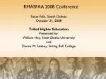 RMASFAA 2008 Conference - slide 1