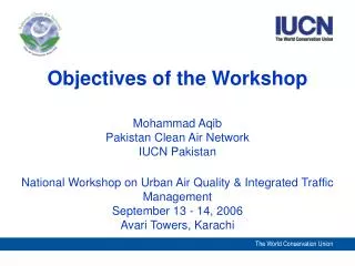 Objectives of the Workshop
