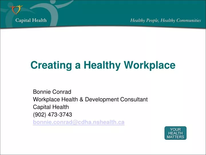 creating a healthy workplace