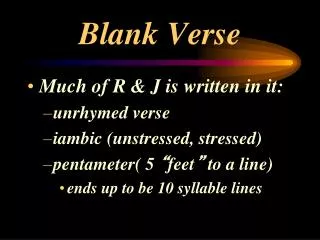 Blank Verse