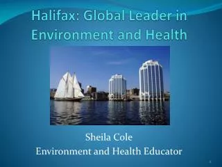 Halifax: Global Leader in Environment and Health