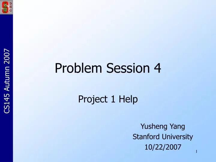 problem session 4