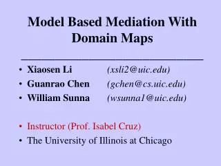 Model Based Mediation With Domain Maps ___________________________