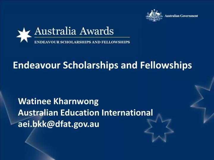 endeavour scholarships and fellowships
