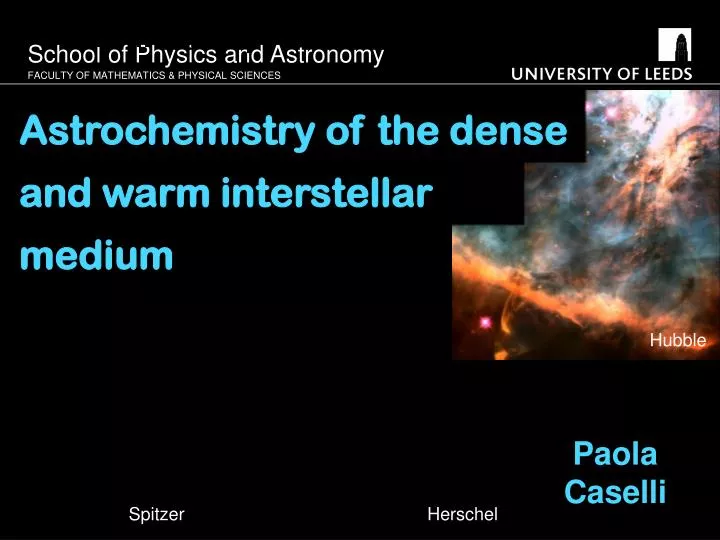 astrochemistry of the dense and warm interstellar medium