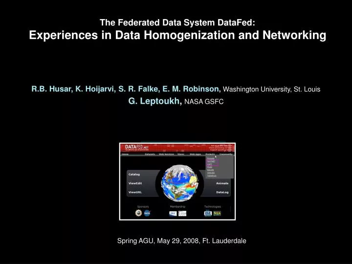 the federated data system datafed experiences in data homogenization and networking