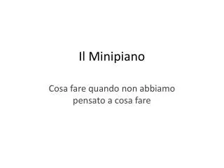 il minipiano