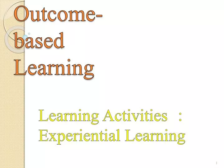 outcome based learning