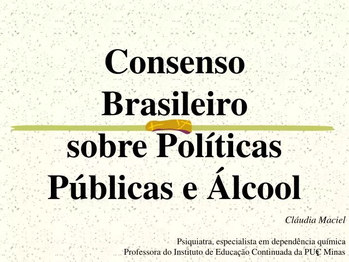 consenso brasileiro sobre pol ticas p blicas e lcool