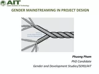 GENDER MAINSTREAMING IN PROJECT DESIGN