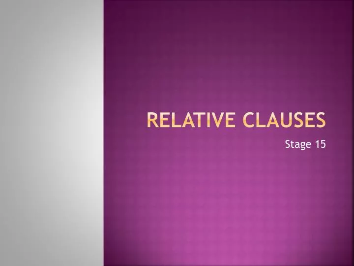 relative clauses