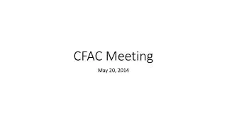CFAC Meeting