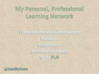 My Personal, Professional Learning Network