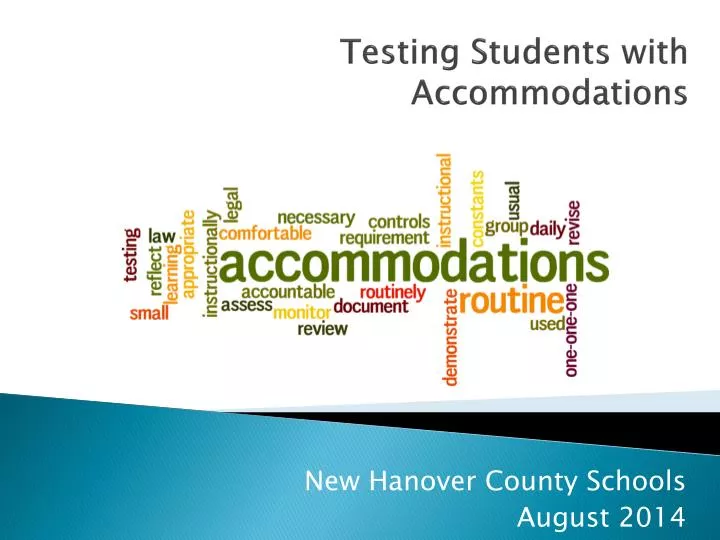 testing students with accommodations
