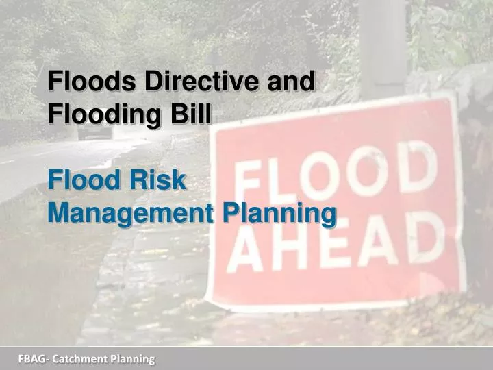 floods directive and flooding bill flood risk management planning