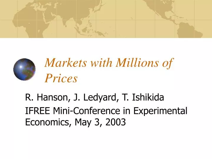 markets with millions of prices