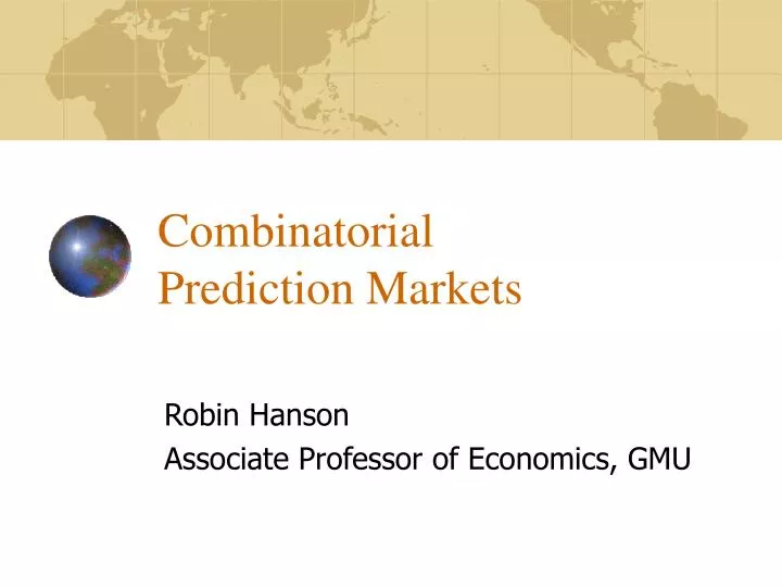 combinatorial prediction markets