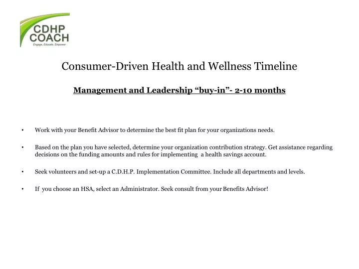consumer driven health and wellness timeline