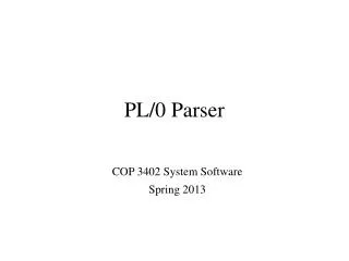 PL/0 Parser