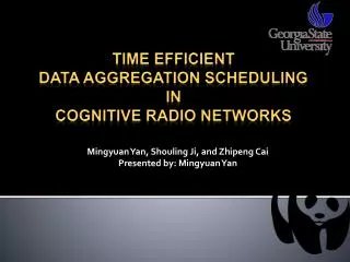 Time efficient Data aggregation scheduling in cognitive radio networks