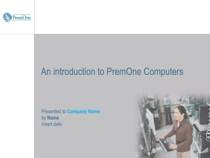 an introduction to premone computers
