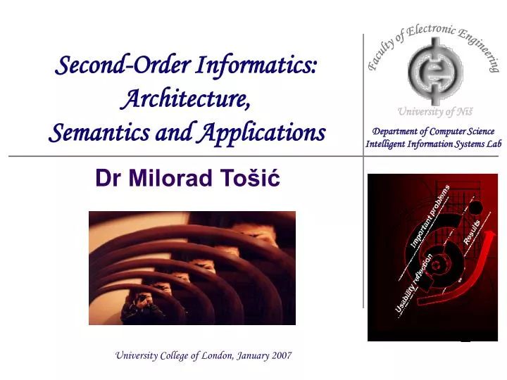 second order informatics architecture semantics and applications